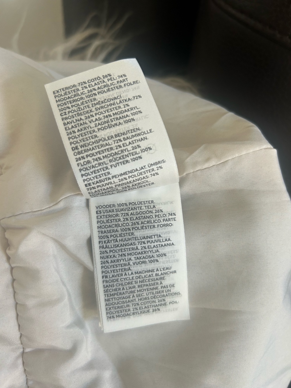 H&M Dark Blue Denim Jacket with Cream Faux Fur Trim - Picture 8 of 11